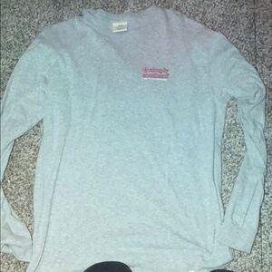 Simply Southern Gray Shirt with Pink Logo